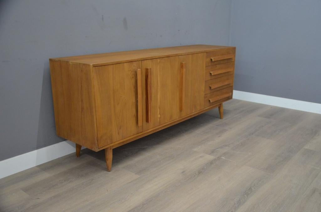 Retro dressoir 183 cm teak, Verzenden, Nieuw, Hout