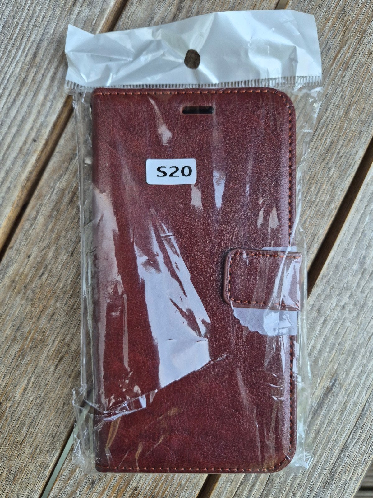 Nieuwe bookcase voor Samsung Galaxy S20 - Bruin Leerlook, Ophalen of Verzenden, Nieuw, Flipcase