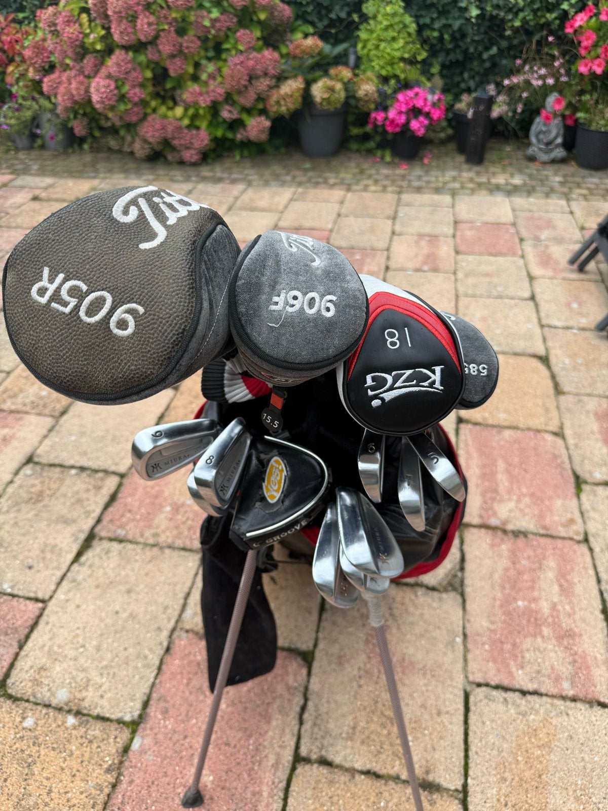 Complete Golfset: Miura IJzers, Titleist Woods & Putter, Sport en Fitness, Ophalen, Gebruikt, Set