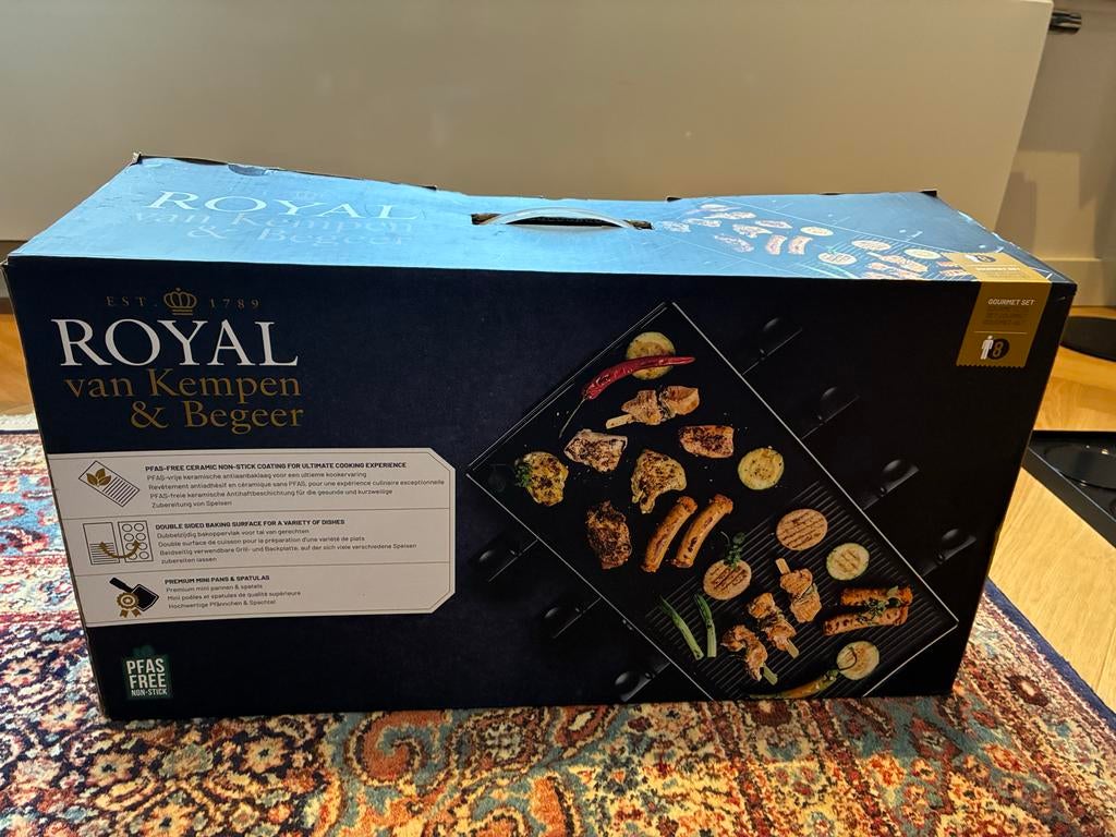 Royal van Kempen & Begeer gourmetset 8 personen, Witgoed en Apparatuur, Gourmetstellen, Ophalen, Gebruikt, 8 personen of meer