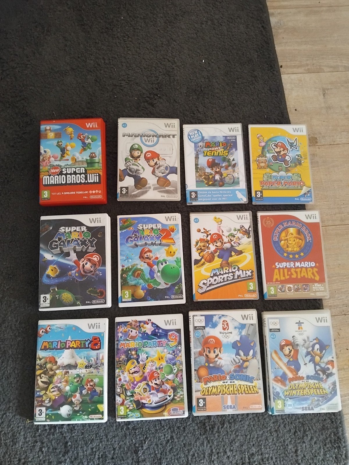 super mario spellen wii galaxy tennis paper mario, Spelcomputers en Games, Ophalen, Zo goed als nieuw, Sport, 3 spelers of meer