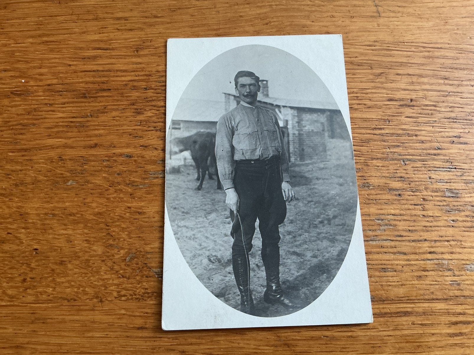 O416 man zweep paard, Ophalen of Verzenden, Voor 1940, Zo goed als nieuw