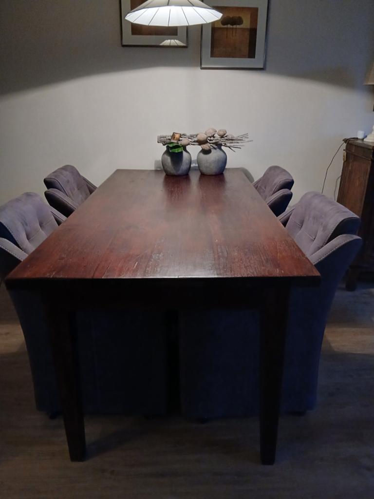 Tafel met 4 stoelen izgs, Huis en Inrichting, Complete eetkamers, Ophalen, 4 tot 6 stoelen