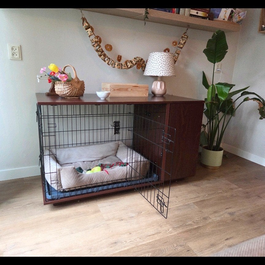 Omlet hondenbench met opbergkast, Dieren en Toebehoren, Ophalen of Verzenden, 110 cm of meer, Kooi, 60 tot 90 cm