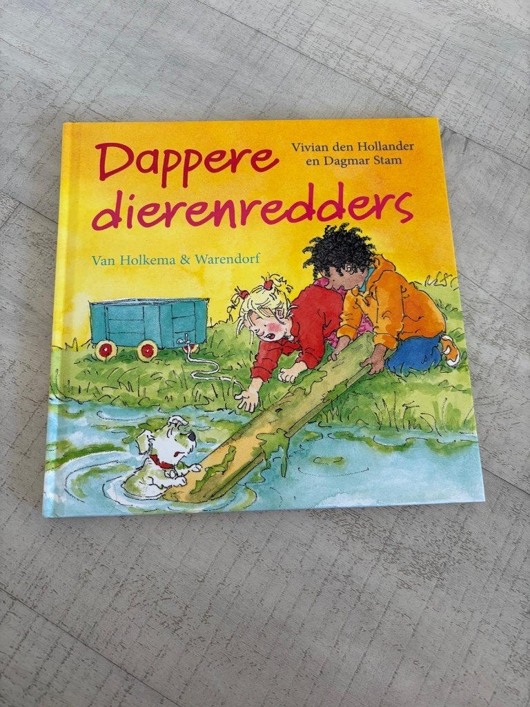 Als nieuw! Voorleesboek Dappere dierenredders!, Boeken, Vivian den Hollander en Dagmar Stam, Fictie algemeen, Jongen of Meisje
