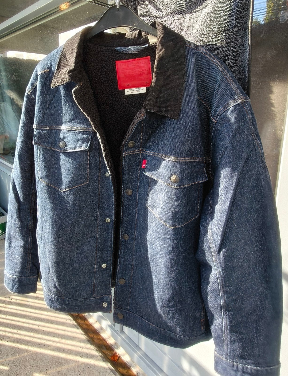 Levi's Premium Sherpa Trucker Jacket - Maat XL, Levi's, Blauw, Maat 56/58 (XL), Ophalen of Verzenden