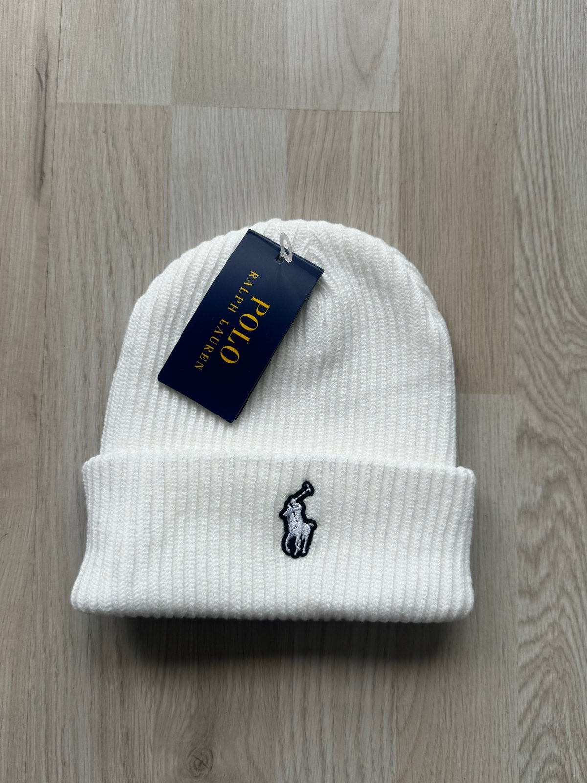 Nieuwe Ralph Lauren Muts - Wit met Logo, Ophalen of Verzenden, Nieuw, Maat 38/40 (M), Muts