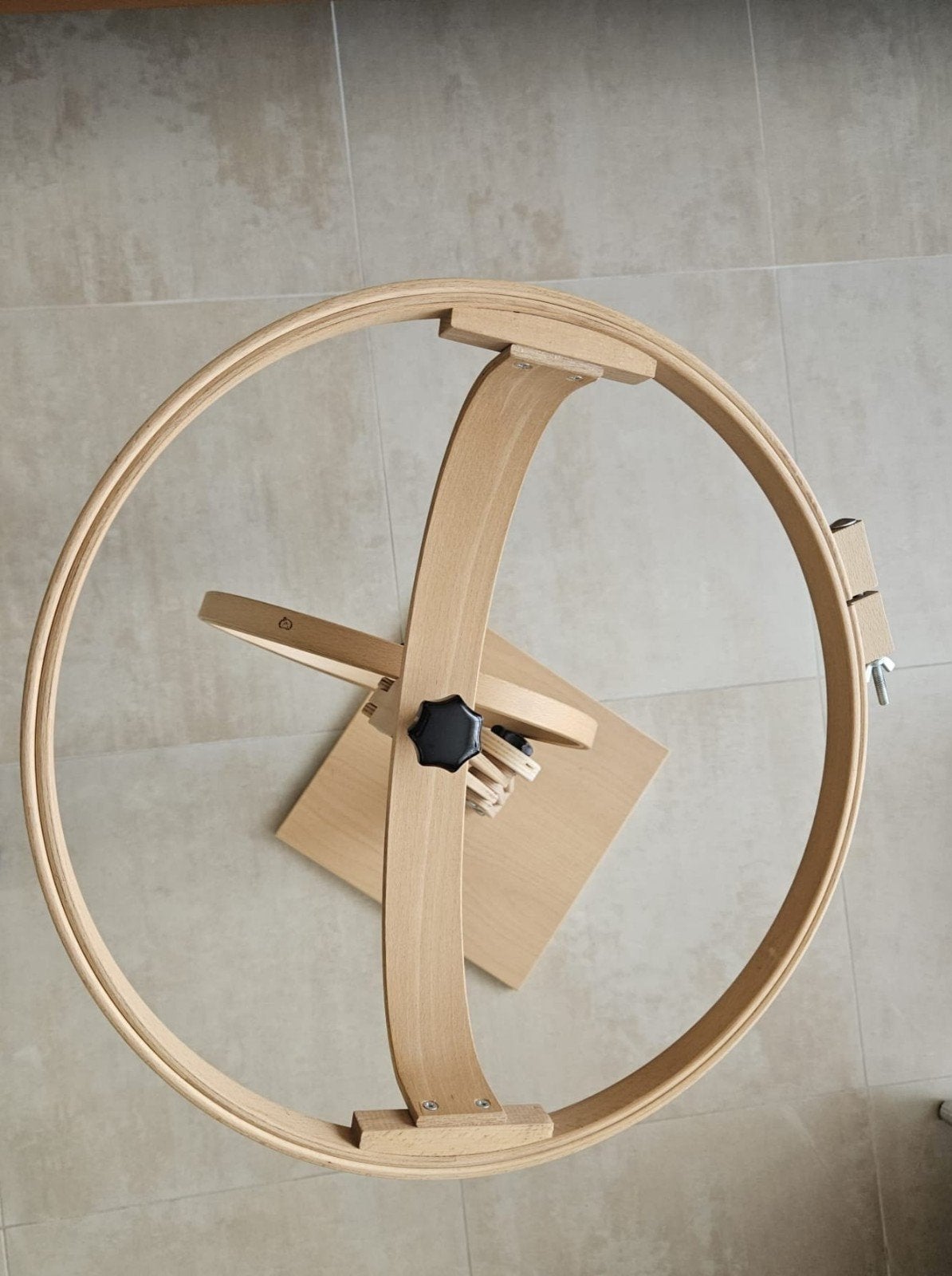 Meeuw Quiltring / Borduurring - Houten Handwerkstandaard, Gebruikt, Gereedschap of Toebehoren, Overige merken, Bruin