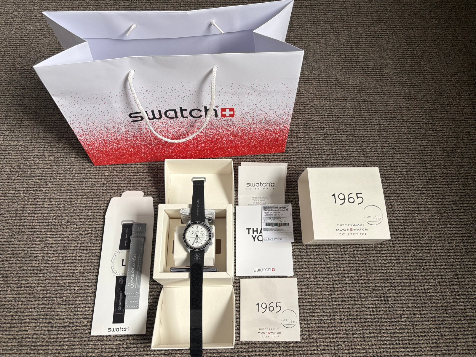Omega x Swatch MoonSwatch "1965" (referentie: SO33M106), Kunststof, Polshorloge, Swatch, Nieuw