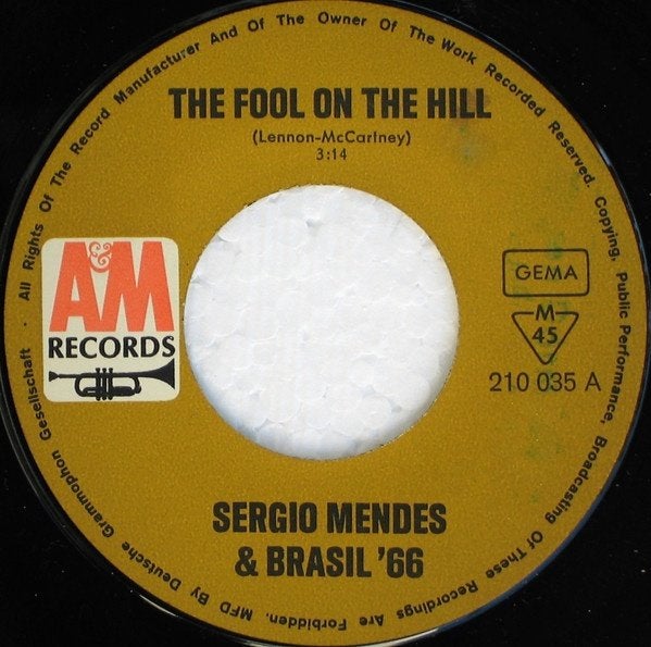 Sergio Mendes & Brasil 66 - The Fool on the Hill (Single), Cd's en Dvd's, Latin en Salsa, Gebruikt, 7 inch, Ophalen of Verzenden