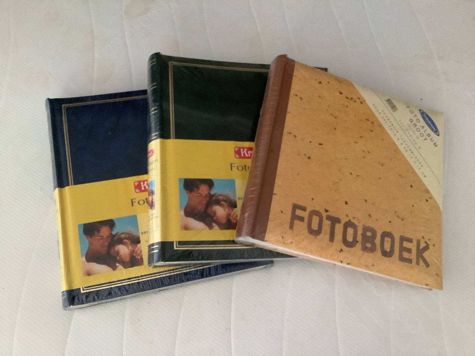 3 Nieuwe Fotoalbums, Blauw, Kruidvat, Plakboek, Met pergamijn tussenbladen