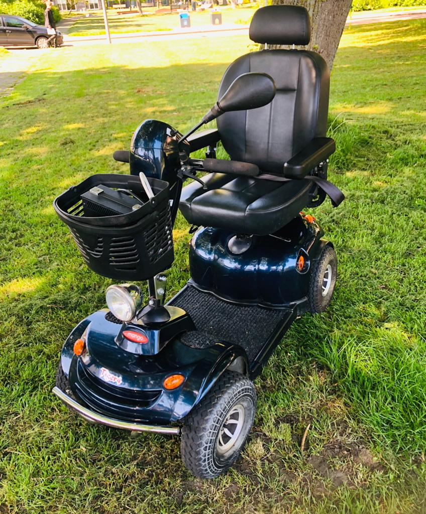Robuuste scootmobiel Mango Tiger 17kmPu met 4 wiel, Ophalen of Verzenden, Zo goed als nieuw
