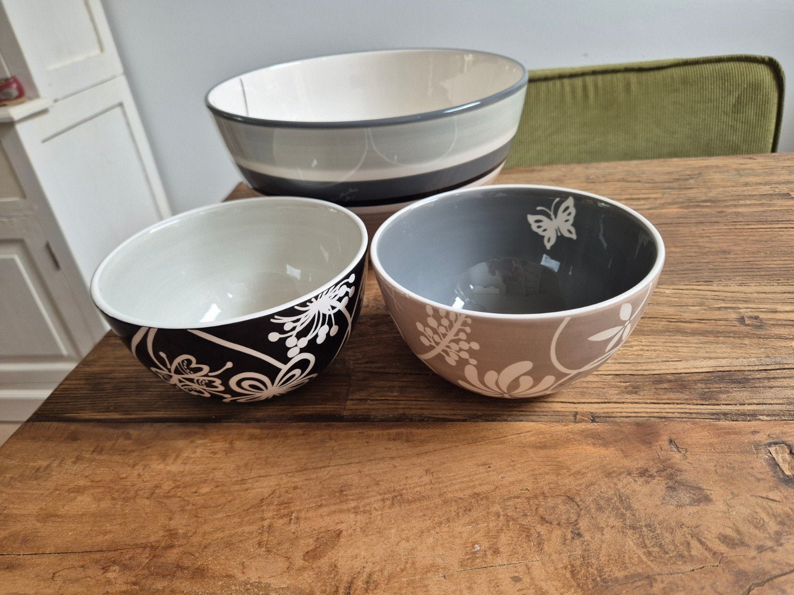 Set van 3 schalen- Riverdale - Keramiek, Ophalen, Porselein of Keramiek, Schaal, Rond