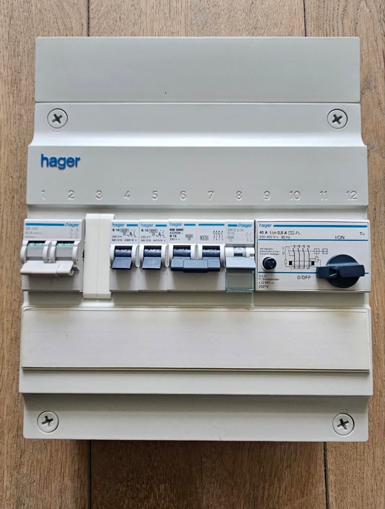 Hager 1 fase groepenkast, Ophalen of Verzenden, Overige typen