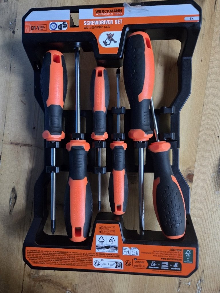 Werckmann SCHROEVENDRAAIER set van 6 schroevendraaiers, Ophalen of Verzenden, Zo goed als nieuw, Schroevendraaier