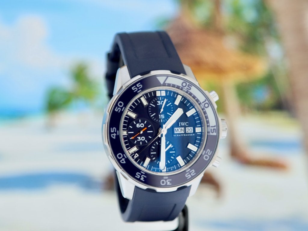 IWC Aquatimer IW376711 Brilijante Staat Stickers 2014 NL, Sieraden, Tassen en Uiterlijk, Horloges | Heren, Overige merken, Staal