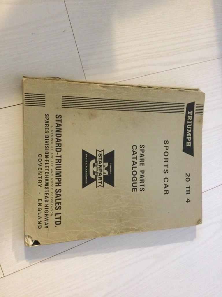 Origineel Triumph TR 4 onderdelenboek, Auto diversen, Handleidingen en Instructieboekjes, Ophalen of Verzenden