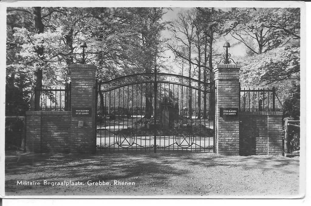 Oude Ansichtkaart Militaire Begraafplaats Grebbeberg Rhenen, Verzamelen, Ophalen of Verzenden, 1940 tot 1960, Ongelopen, Utrecht