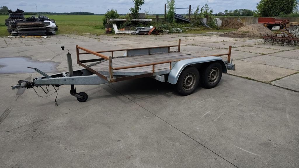 Robuuste aanhangwagen met dubbele as, Auto diversen, Aanhangers en Bagagewagens, Ophalen, Gebruikt