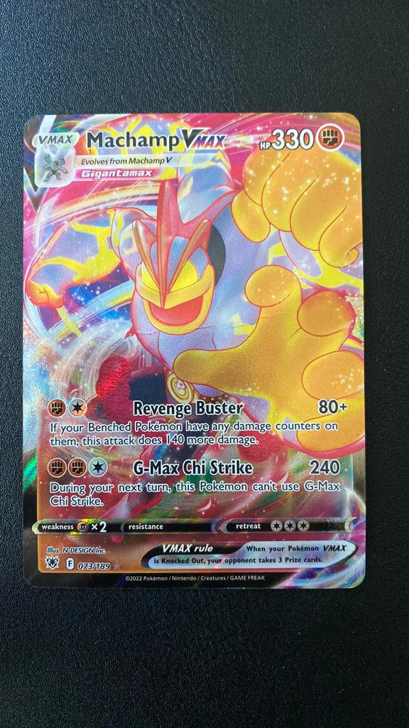 Pokemon machamp vmax 073/189 astral radiance, Ophalen of Verzenden, Gebruikt, Losse kaart