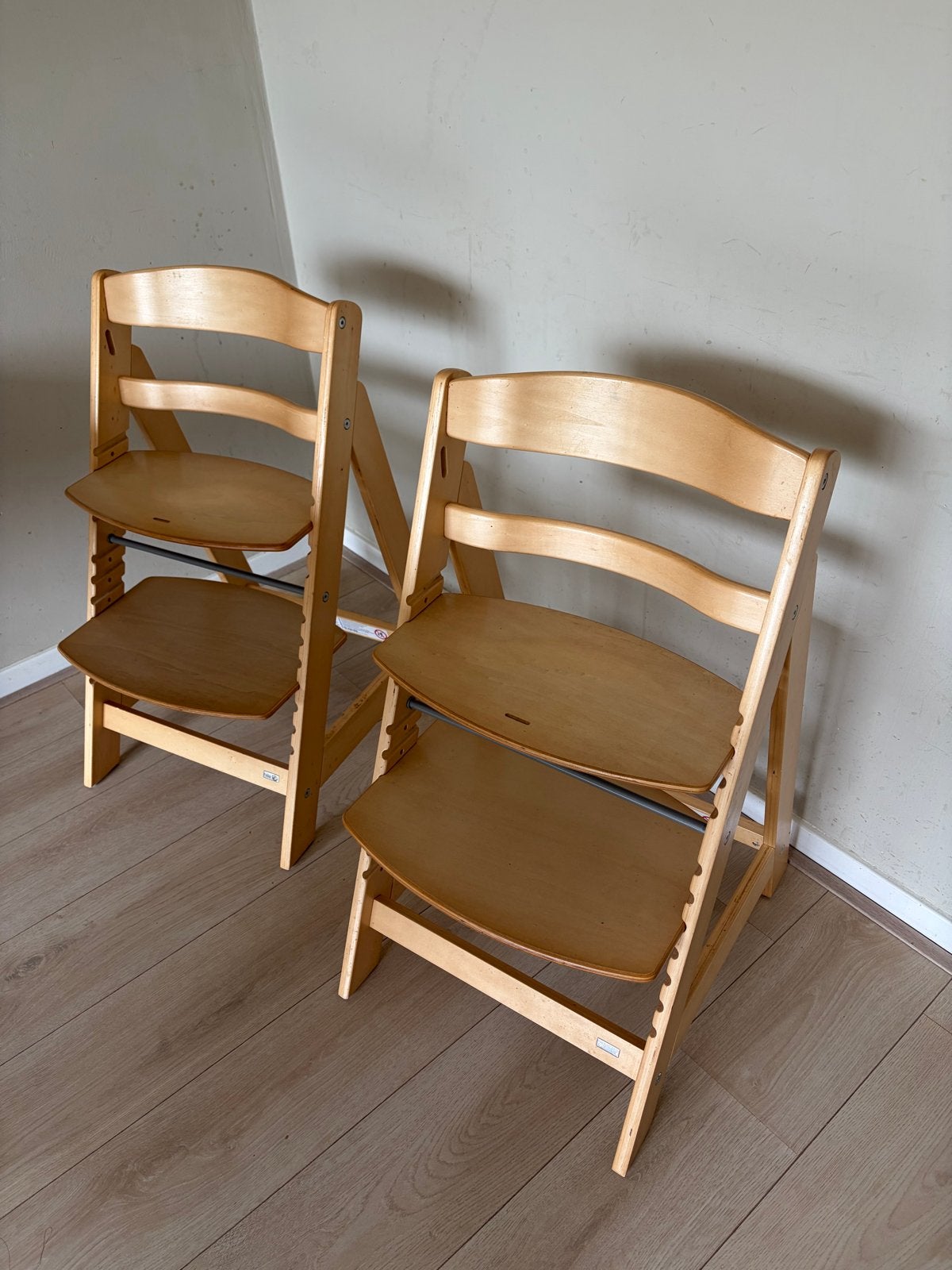 2 Roba meegroeistoelen, naturel hout, Ophalen, Gebruikt, Meegroeistoel