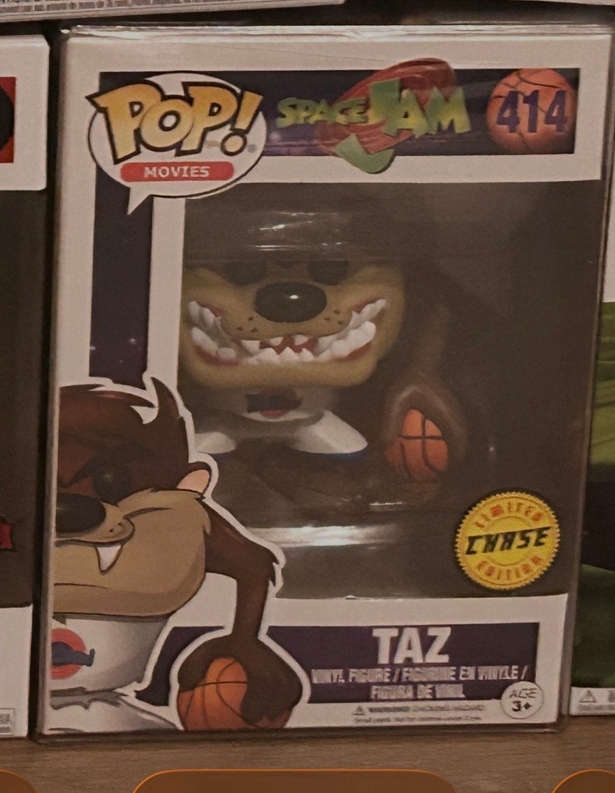 Funko Pop! Movies – Taz #414 (Chase), Ophalen of Verzenden, Zo goed als nieuw
