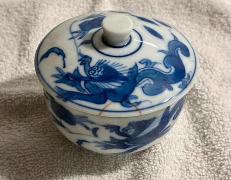 Chinees porselein kommetje/potje met deksel zie foto’s., Ophalen of Verzenden