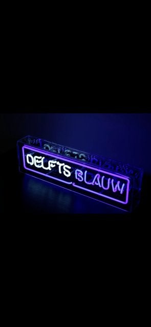 Neonlichtbord “Delfts Blauw”, Ophalen of Verzenden