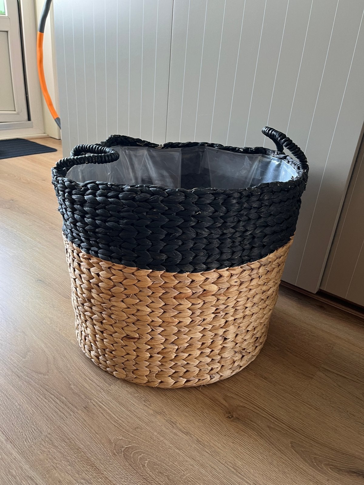 Plantenmand (geplastificeerd)., Mand, Rond, Ophalen of Verzenden, Zo goed als nieuw
