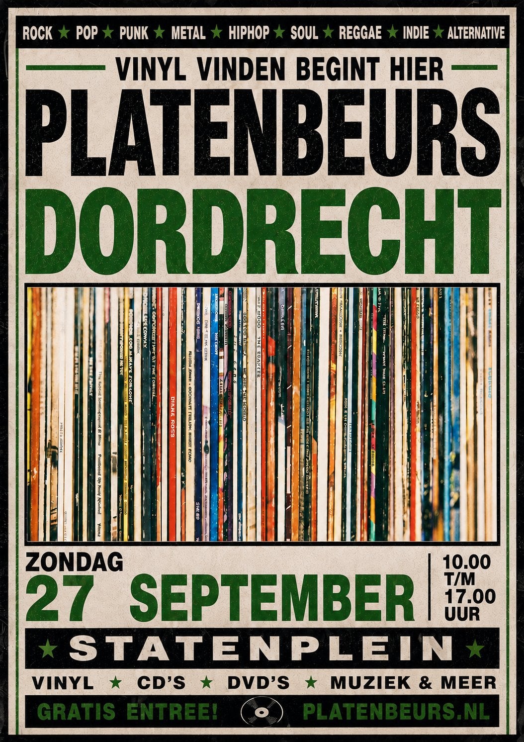 Platenbeurs Dordrecht zaterdag 26 september Statenplein, Ophalen, Zo goed als nieuw