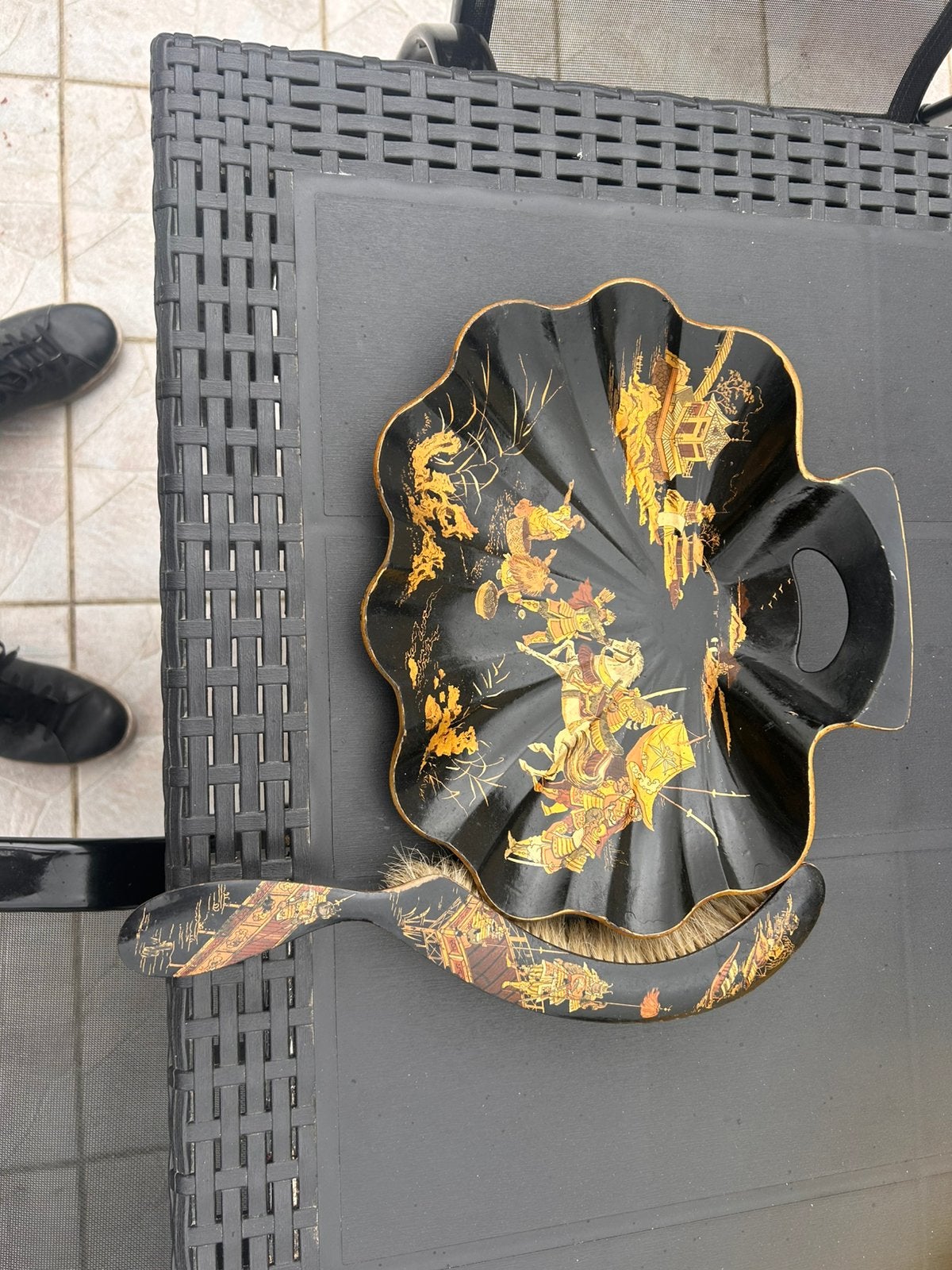 Franse papier-maché silent butler, Antiek en Kunst, Kunst | Beelden en Houtsnijwerken, Overige onderwerpen, Houtsnijwerk, Handgemaakt