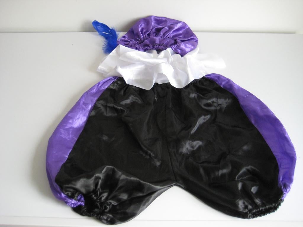 Pietenpak 3-7 jaar pak voor kleine pietjes zwart met paars, Diversen, Sinterklaas, Ophalen of Verzenden, Zo goed als nieuw