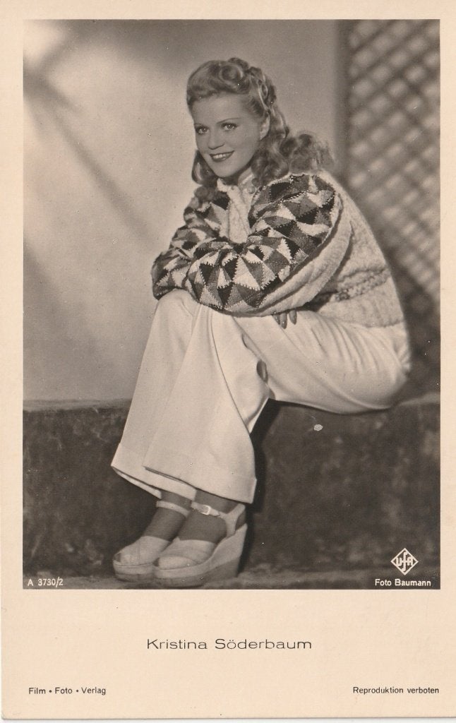 Oude Kaart Kristina Söderbaum, Verzenden, 1940 tot 1960, Ongelopen, Sterren en Beroemdheden
