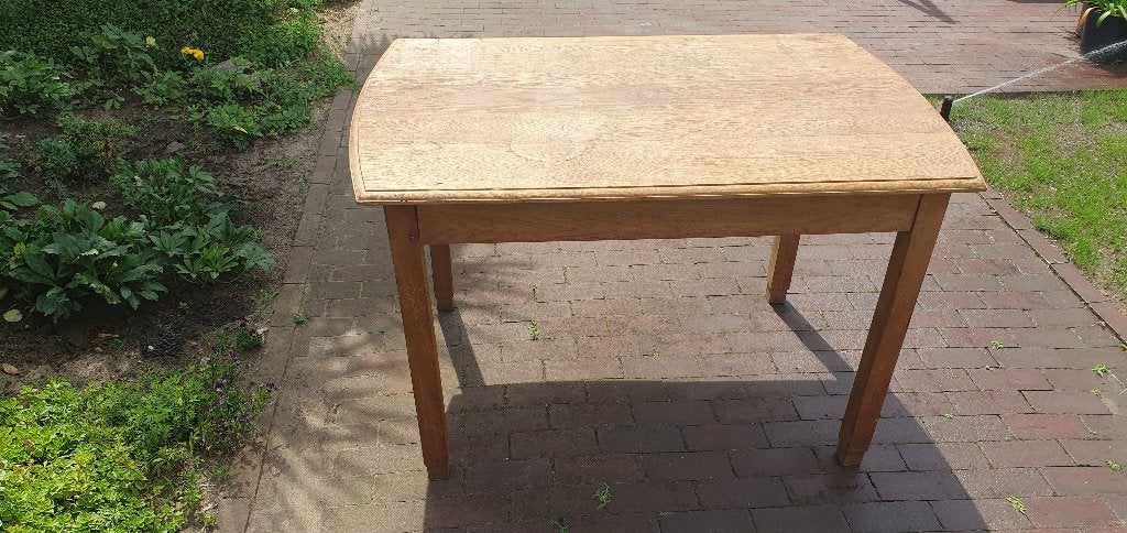 Eiken Tafel Vintage, Ophalen, Gebruikt, 100 tot 150 cm, Eikenhout