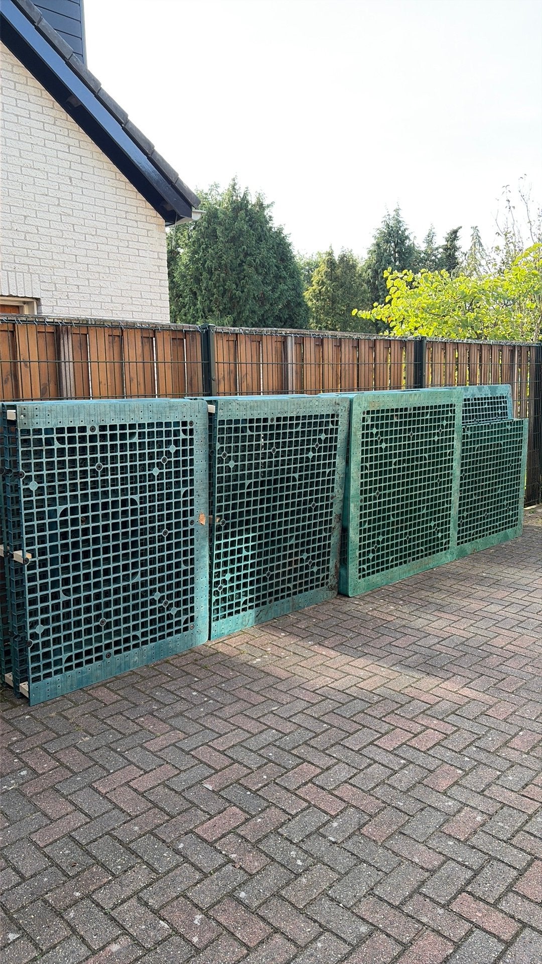 Kunstof pallets/vlonders, Ophalen, Gebruikt