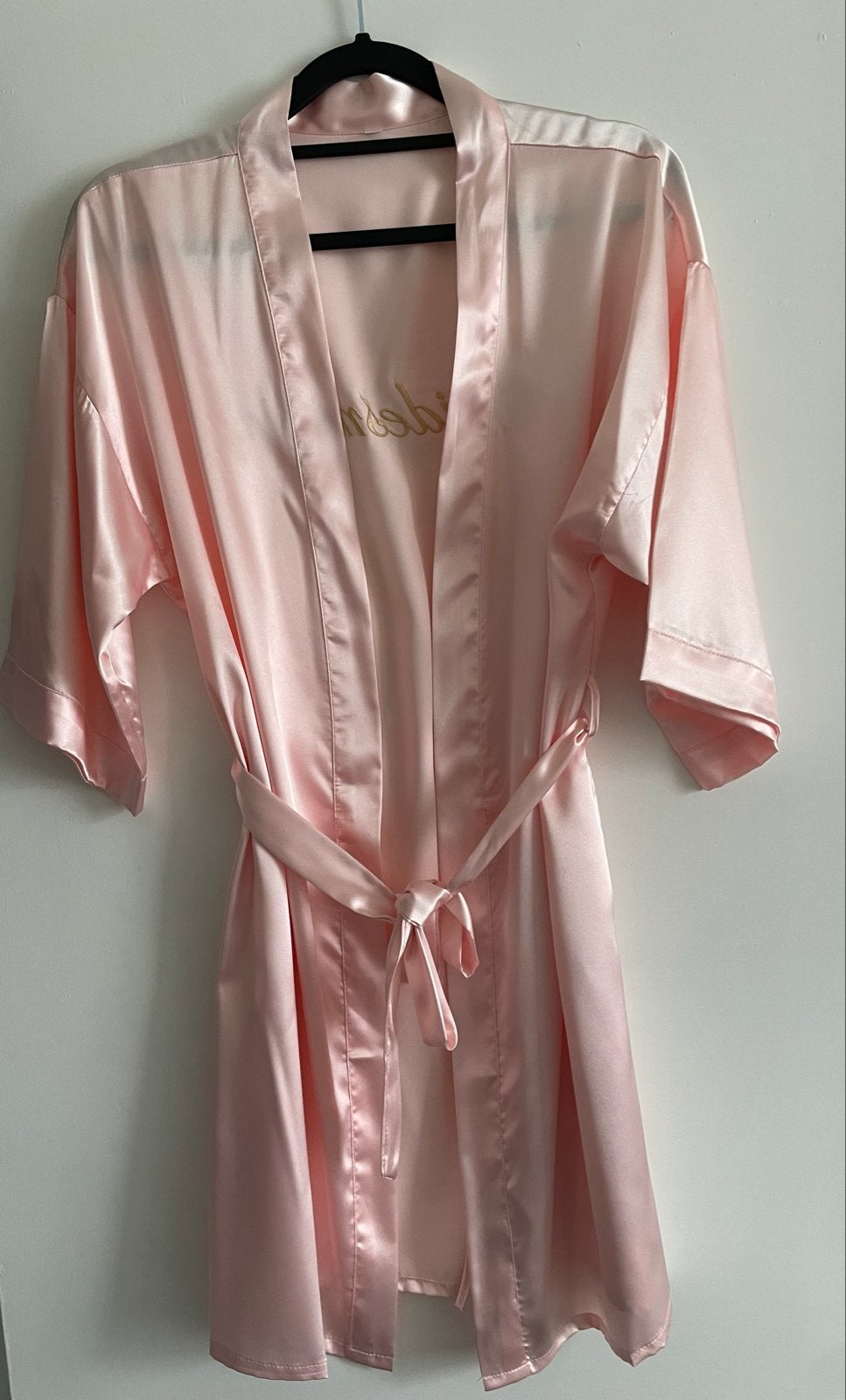 Roze satijne kimono met 'Bridesmaid', Ophalen of Verzenden, Nieuw