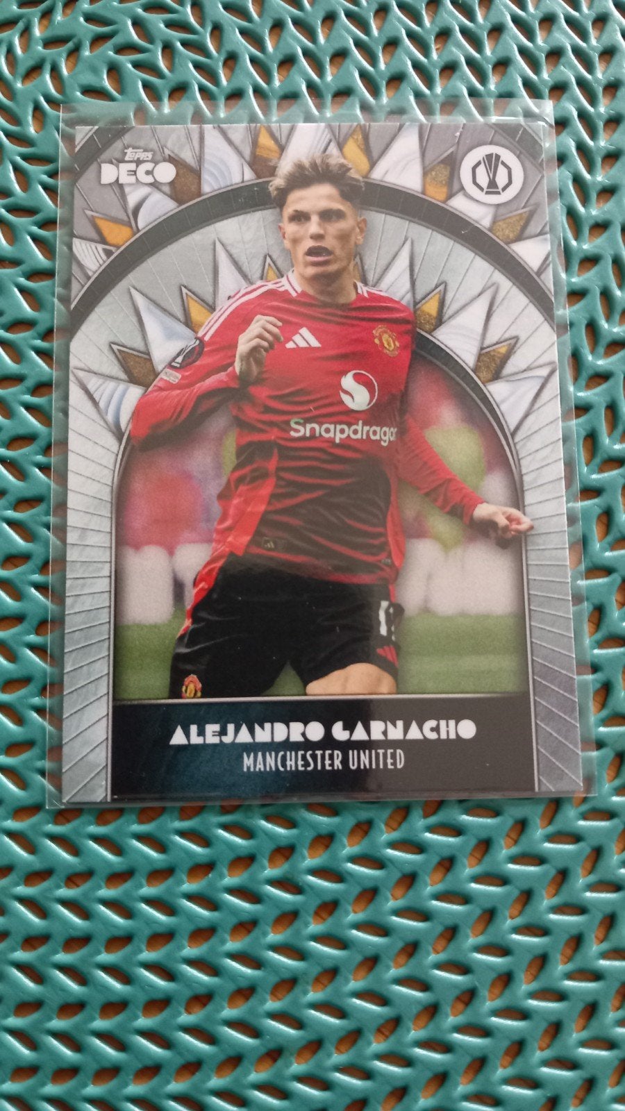 Alejandro Garnacho Topps Deco Manchester United Spelerskaart, Verzenden, Zo goed als nieuw, Buitenlandse clubs, Spelerskaart