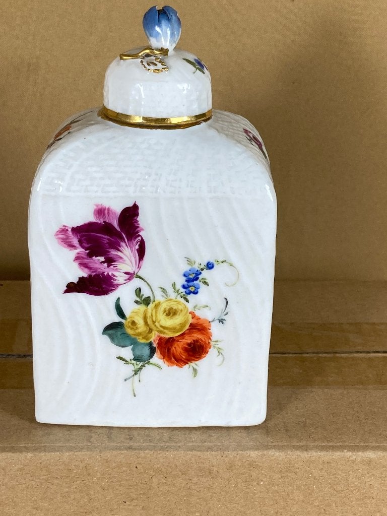 Antiek Meissen theebus punkzeit 1763-1774, Antiek en Kunst, Ophalen of Verzenden