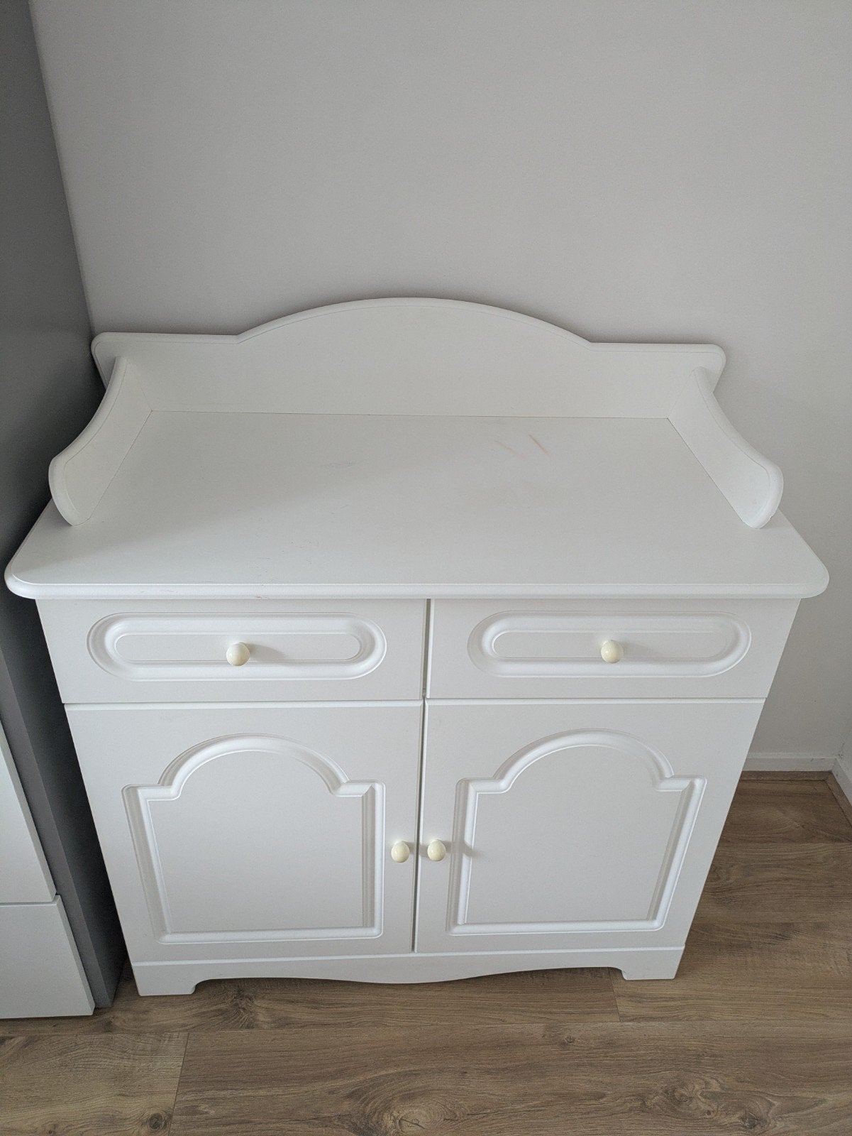 Commode inclusief wandrek - Wit, Ophalen, Gebruikt, 50 tot 70 cm, 100 cm of meer