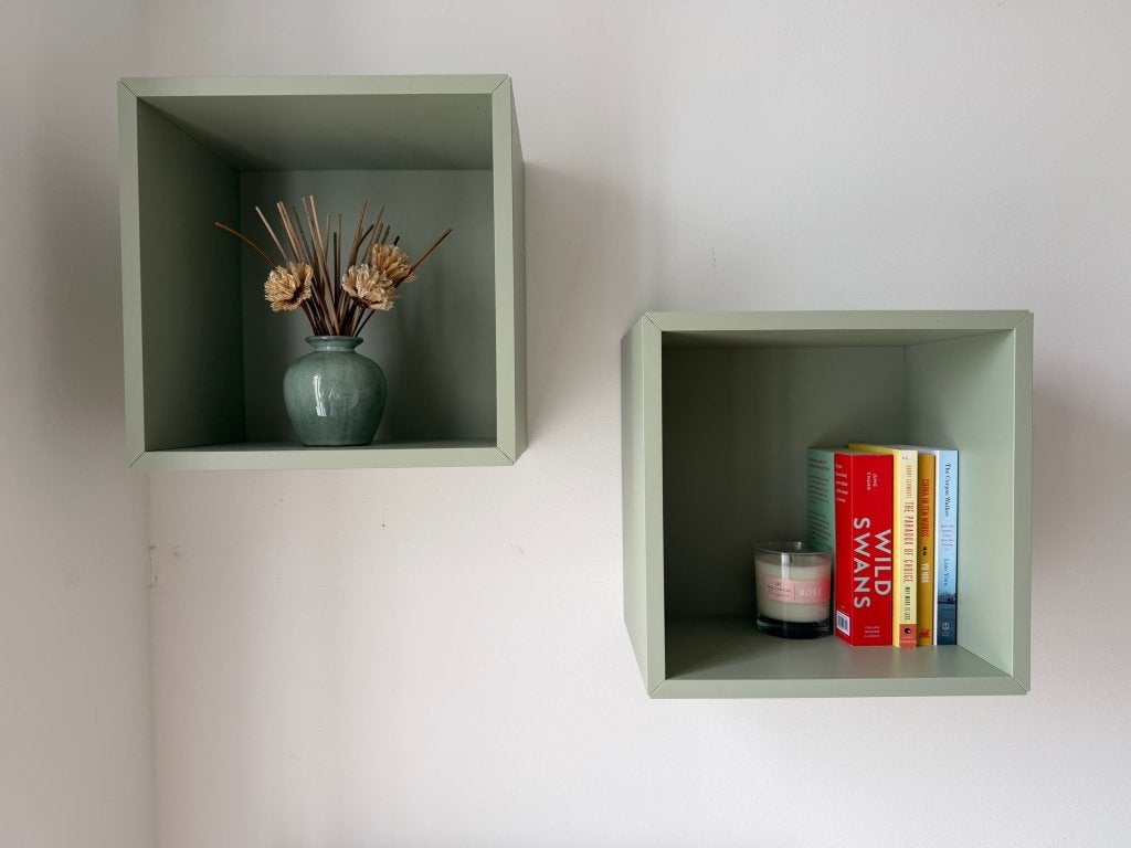 Set van Twee IKEA Wandkasten – 35 x 35 cm, Ophalen, Overige materialen, Zo goed als nieuw, Minder dan 150 cm