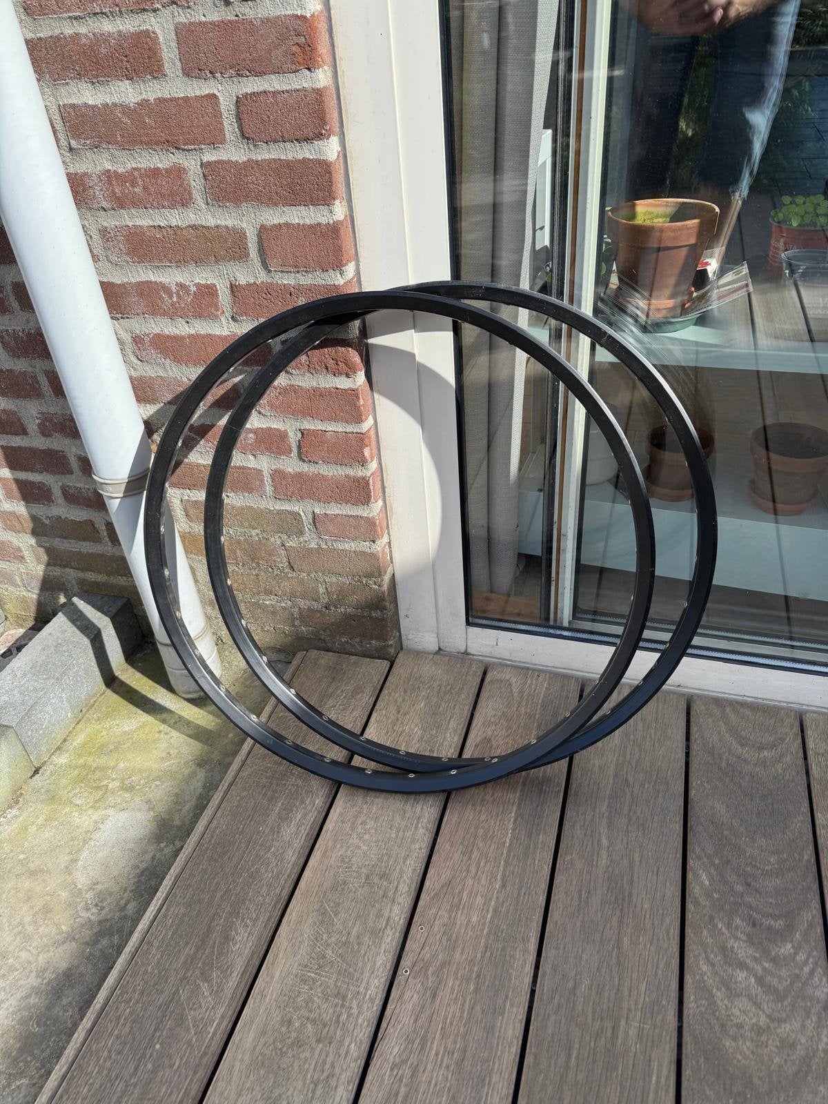 Twee 29” zwarte mtb-velgen, Gebruikt, Aluminium, Mountainbike, Ophalen