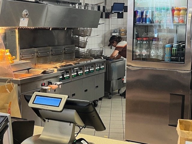 SPOED! Frymaster Electrische bakwand. Horeca Apparatuur, 4 liter of meer, Ophalen of Verzenden, Zo goed als nieuw, Duo-friteuse