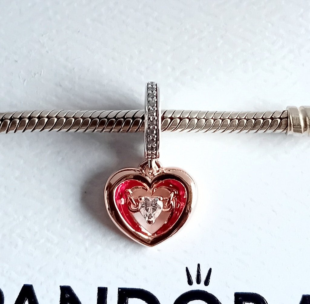 Zilveren/rosé gouden Hartje van Pandora ️, Sieraden, Tassen en Uiterlijk, Pandora, Nieuw, Ophalen of Verzenden, 1 bedel