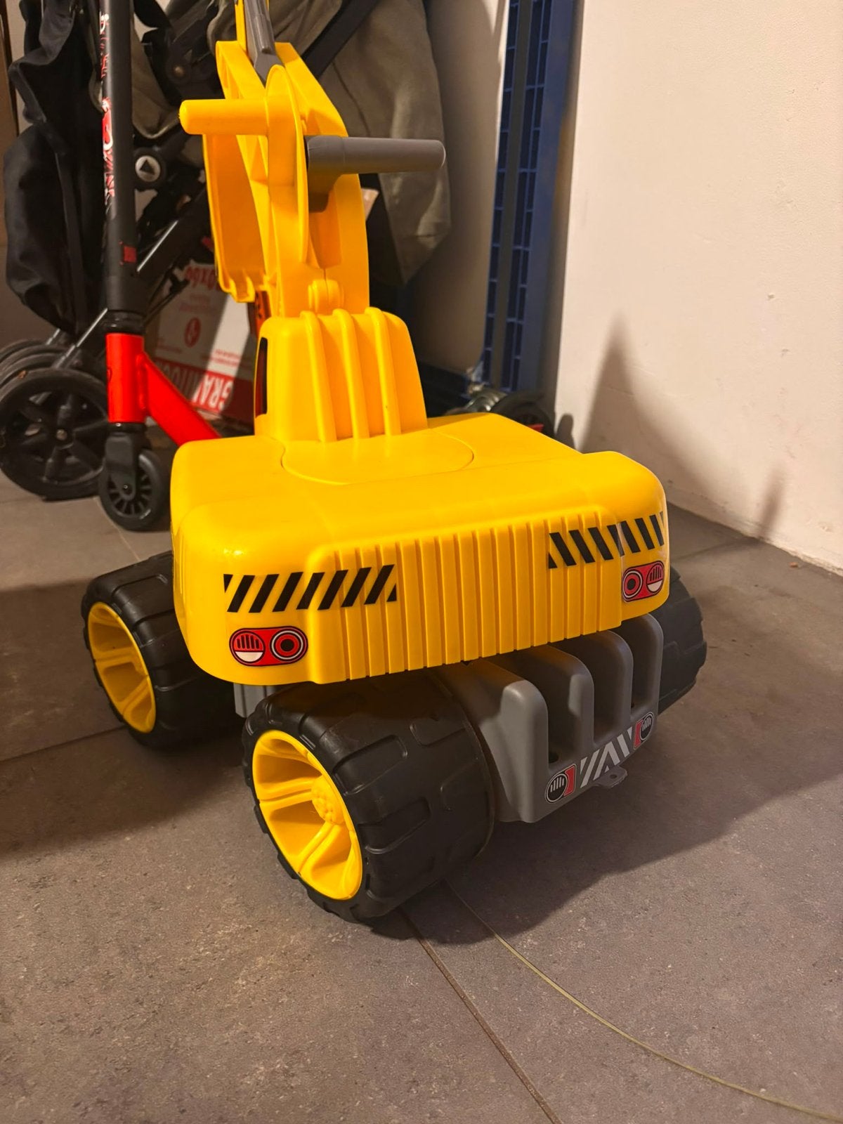 BIG Power Worker Maxi Digger - Gele Graafmachine, Ophalen, Zo goed als nieuw, Overige typen