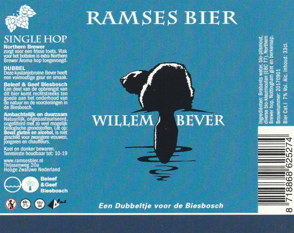 bieretiket Nederland Ramses Willem Bever, Verzenden, Nieuw, Overige typen, Overige merken