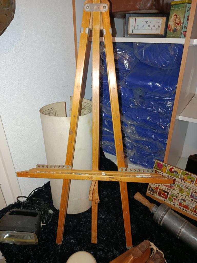 Talens Schildersezel met Verfspatten - Gebruikt, Hobby en Vrije tijd, Schilderen, Ophalen of Verzenden, Gebruikt, Ezel