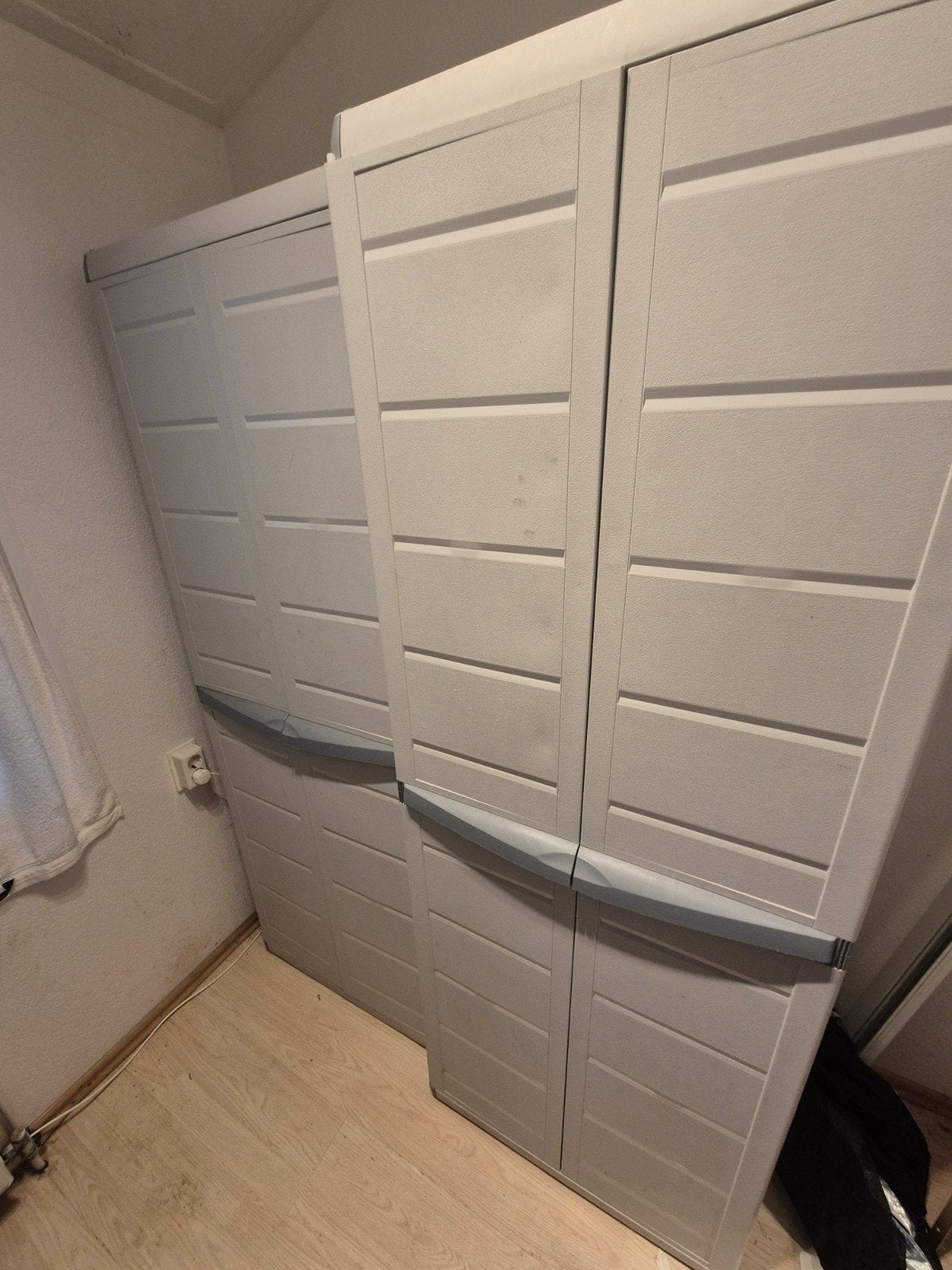 3x Kunststof Kast met Legplanken - Grijs/Antraciet, Ophalen, Gebruikt
