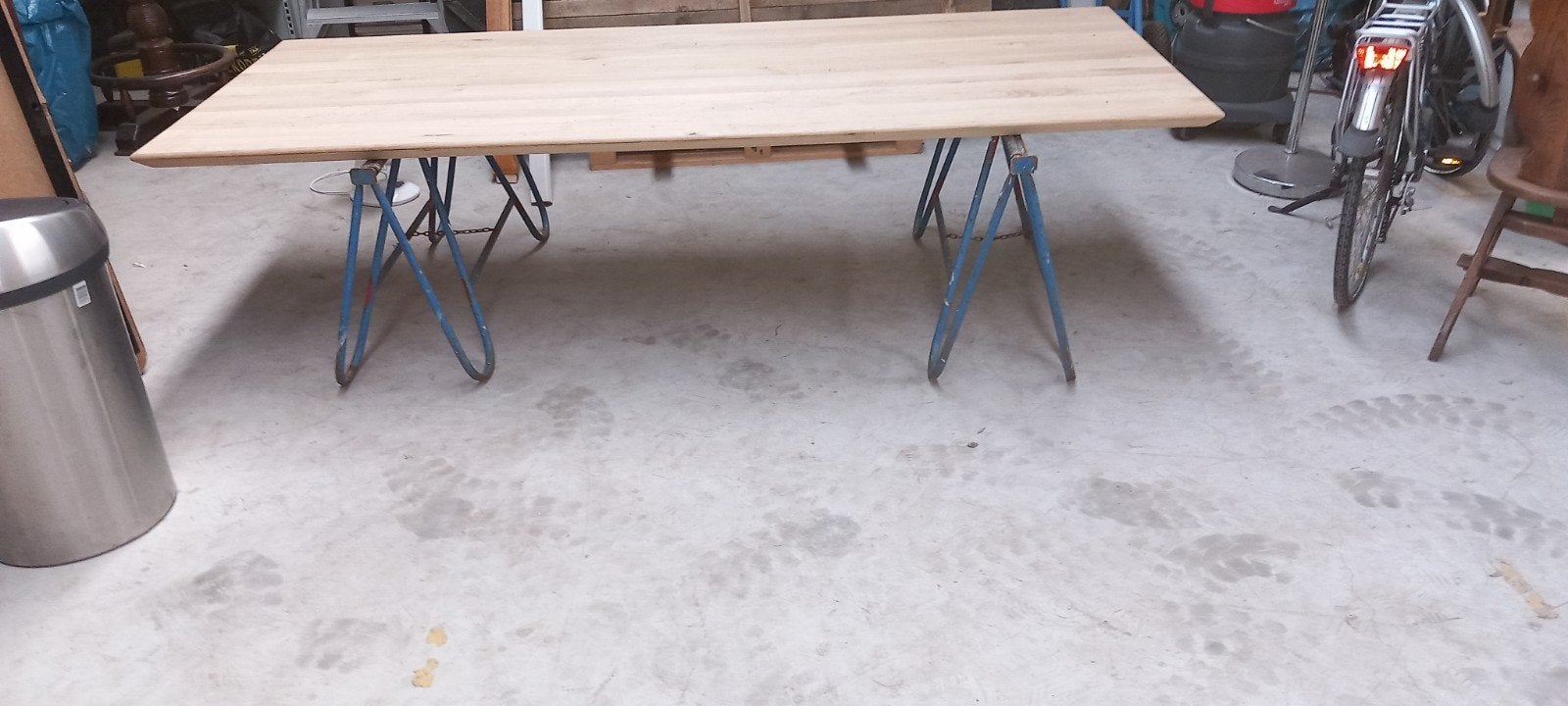 Eiken tafelblad, Huis en Inrichting, Tafels | Eettafels, Ophalen, Rechthoekig, 200 cm of meer, 50 tot 100 cm