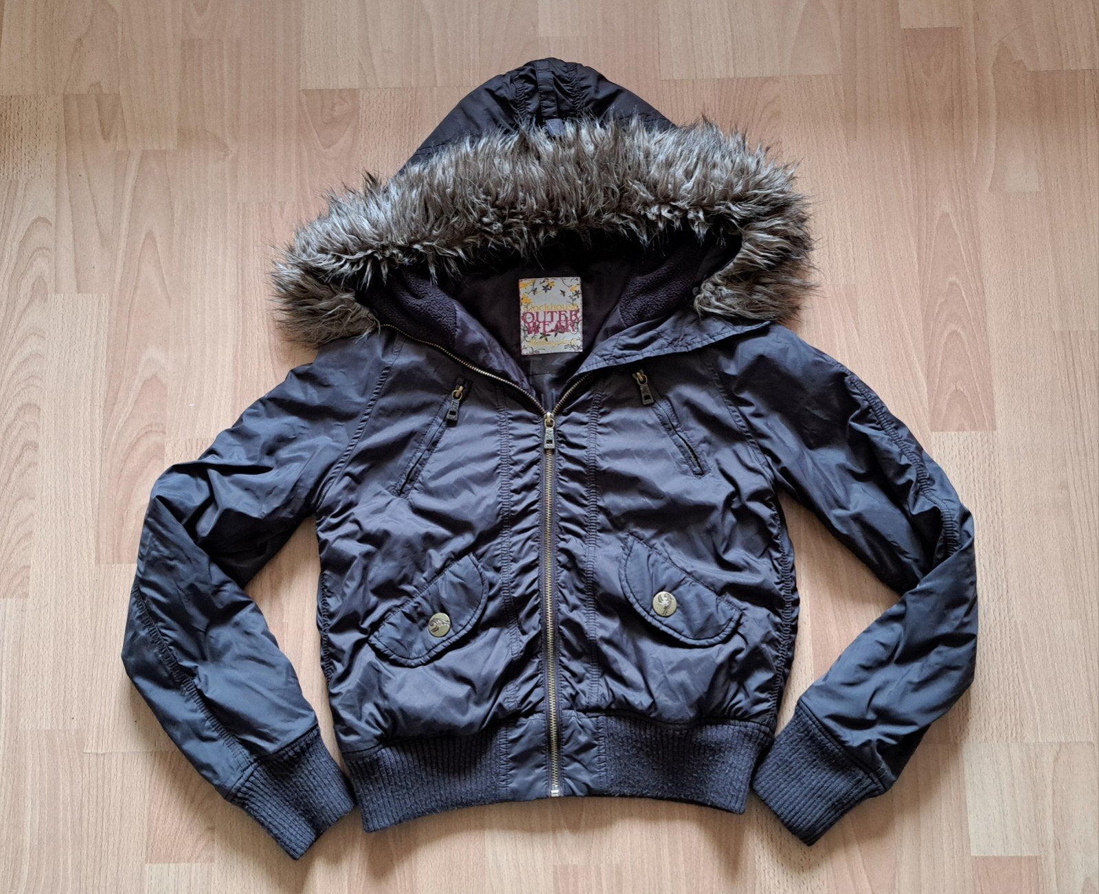 Winter jack Clockhouse mt38, Kleding | Dames, Jassen | Winter, Zo goed als nieuw, Maat 38/40 (M), Bruin, Ophalen of Verzenden