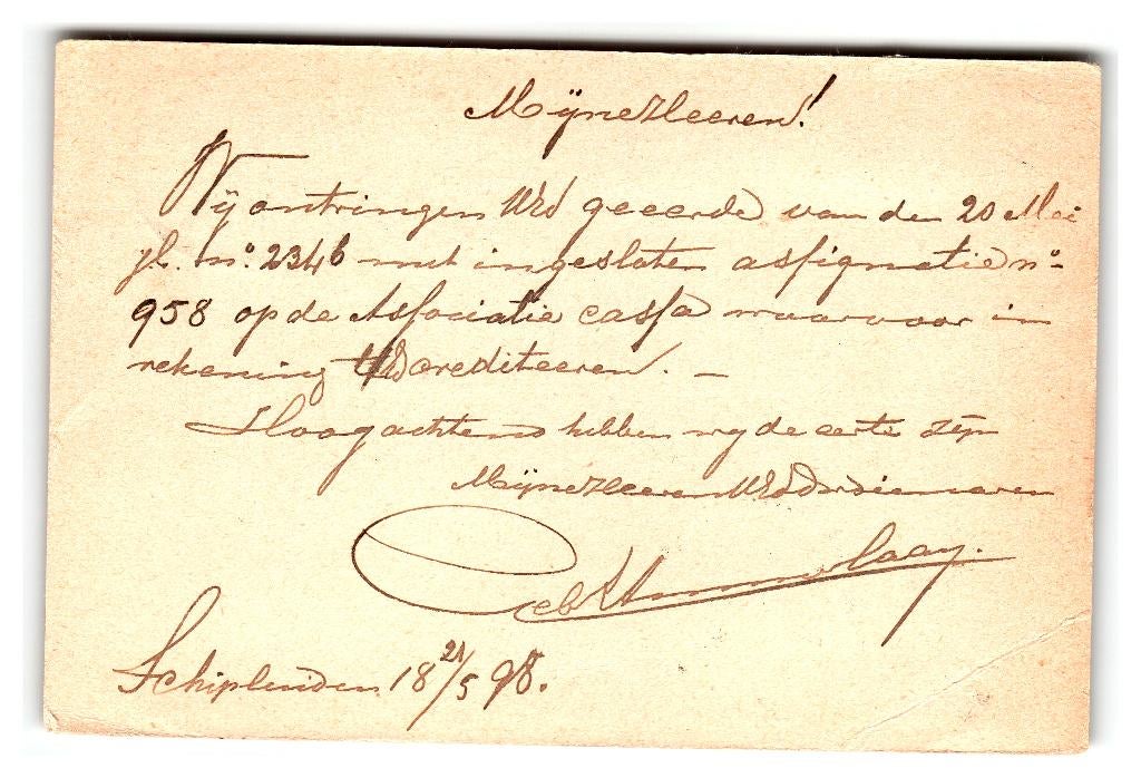 Schipluiden, Briefkaart, Verzenden, Voor 1920, Gelopen, Zuid-Holland
